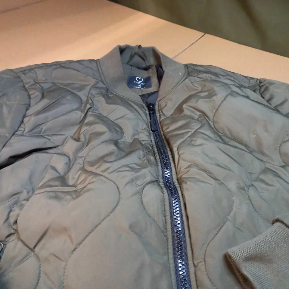 PRIMARK KAKHI QUILTED BOMBER JACKET - MEDIUM