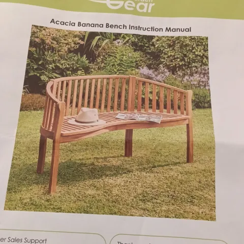BOXED ACACIA BANANA BENCH (1 BOX)