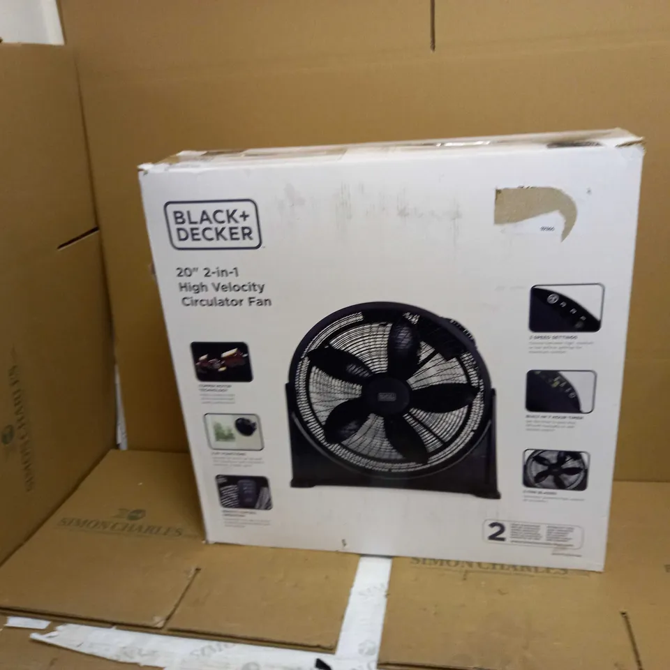 BLACK AND DECKER 2 IN 1 HIGH VELOCITY FAN