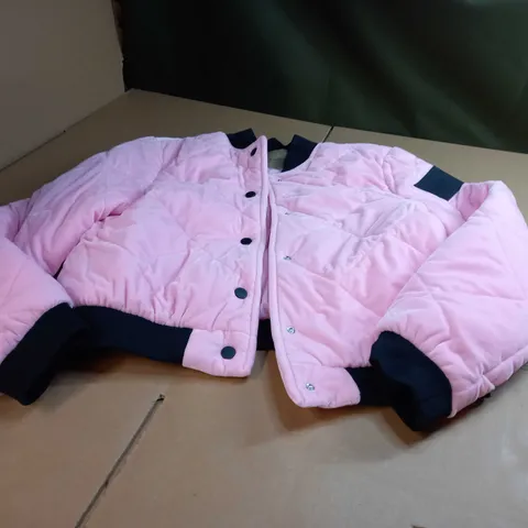 OLAVOGA PINK QUILTED BOMBER JACKET - MEDIUM