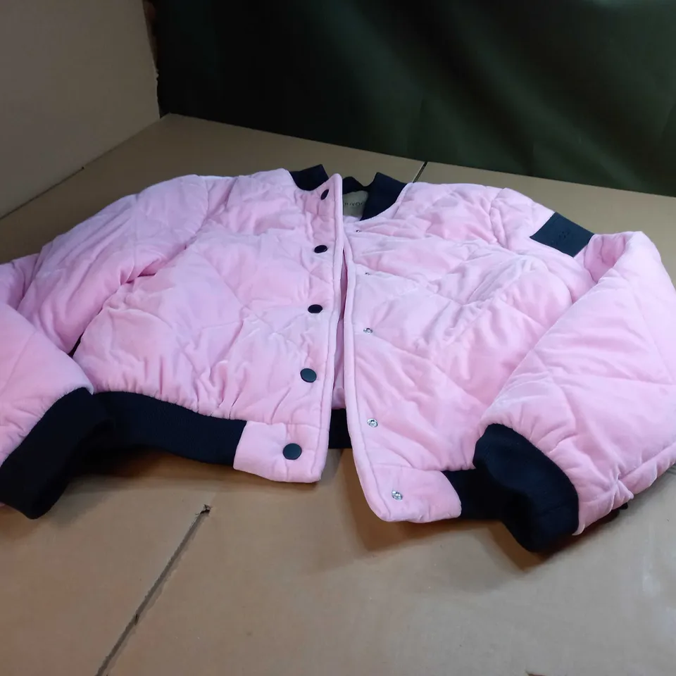 OLAVOGA PINK QUILTED BOMBER JACKET - MEDIUM