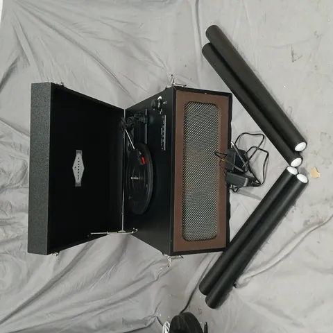 NOSTALGY TURNTABLE CONSOLE WITH LEGS  – BLACK