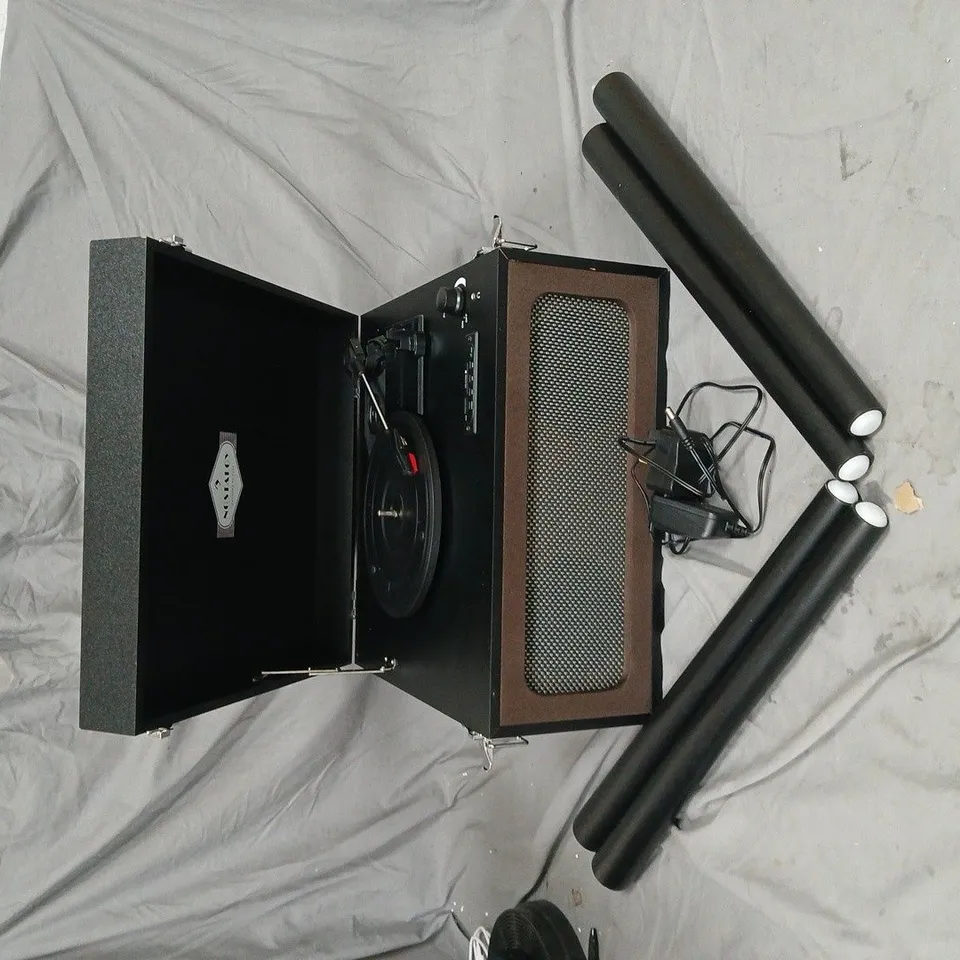 NOSTALGY TURNTABLE CONSOLE WITH LEGS  – BLACK