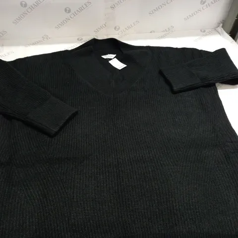 MISS SELFRIDGES BLACK OVERSIZED JUMPER - UK 12 / 14