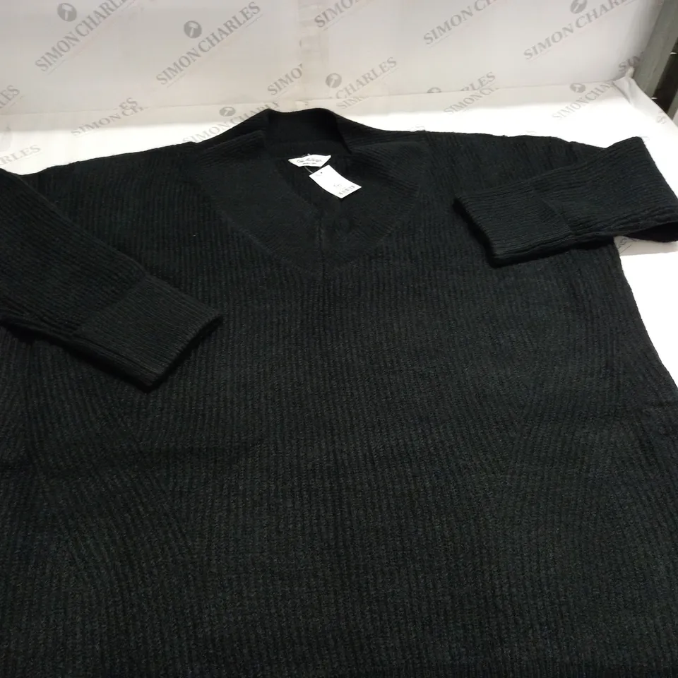 MISS SELFRIDGES BLACK OVERSIZED JUMPER - UK 12 / 14