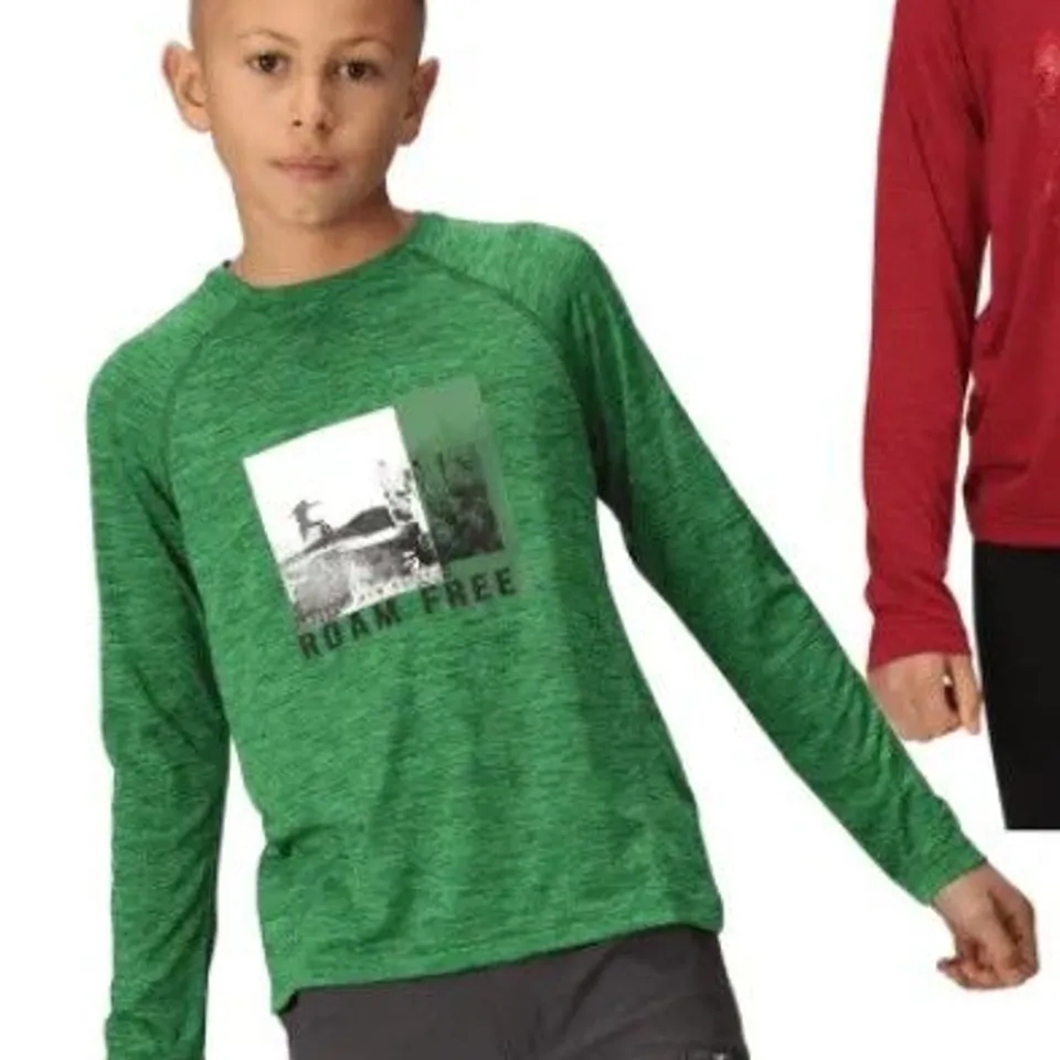 REGATTA KIDS BURNLEE LONG SLEEVE T-SHIRT  14 YEARS