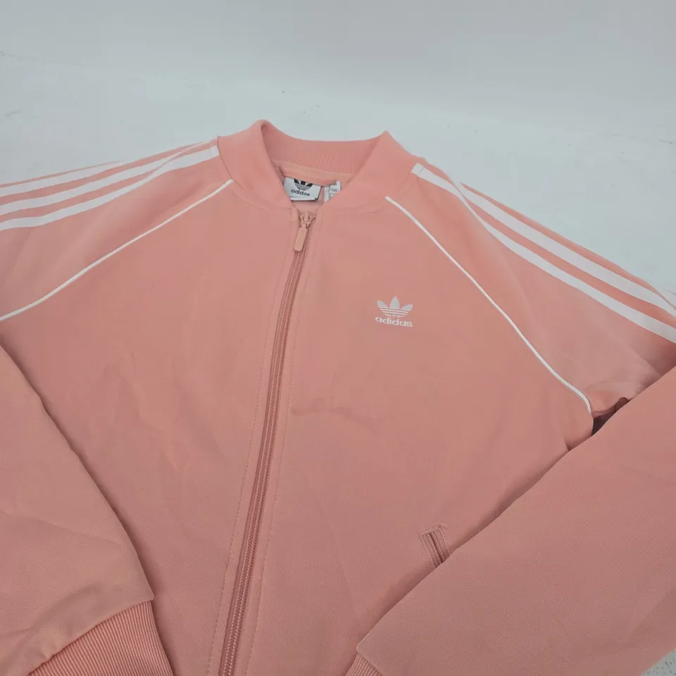 ADIDAS PINK TRACK JACKET (WOMEN) – ZIP FRONT - LARGE