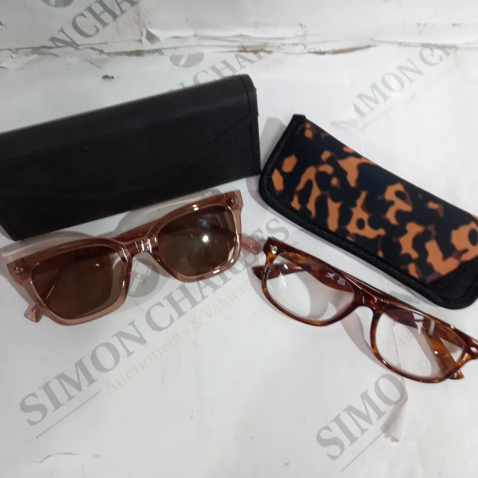 HUMMINGBIRD SUNGLASSES AND READING GLASSES IN TAN 