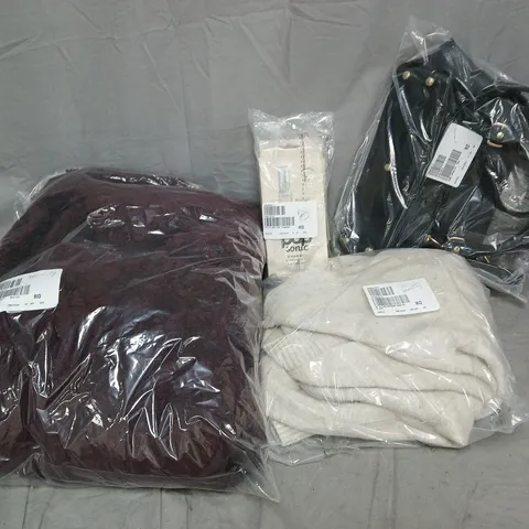 APPROXIMATELY 12 ASSORTED ITEMS TO INCLUDE HAIR TRIMMERS, ASHWOOD LEATHER HANDBAG, DC BUTTON CARDIGAN, ETC