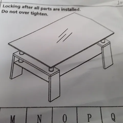 BOXED GLASS COFFEE TABLE