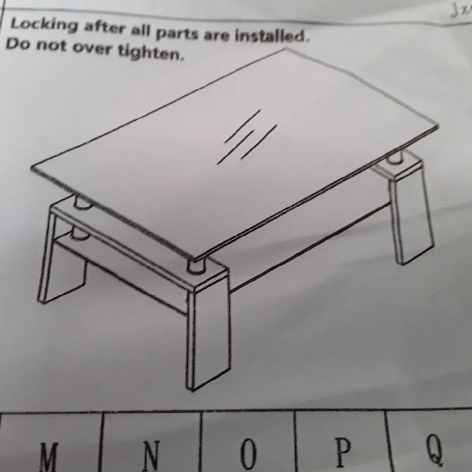 BOXED GLASS COFFEE TABLE
