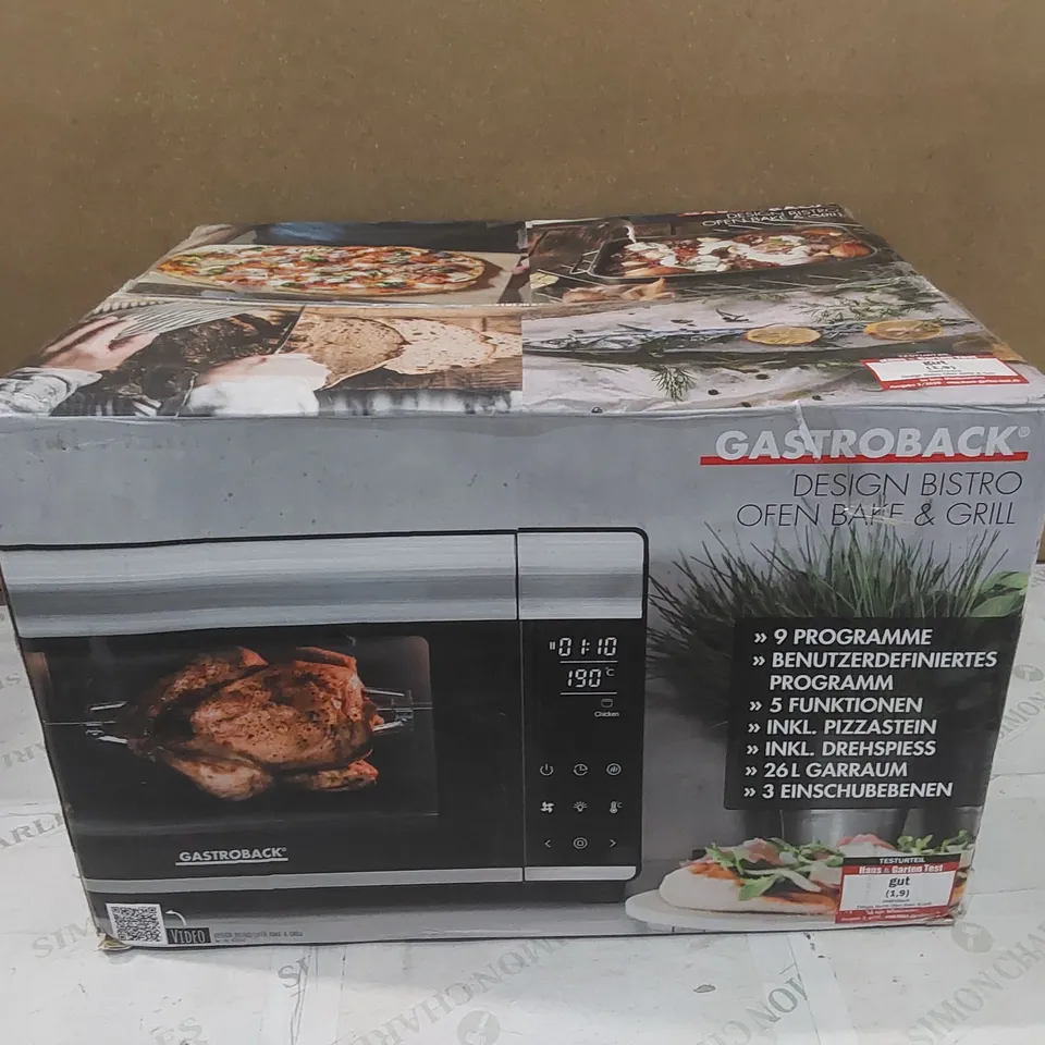 BOXED GASTROBACK DESIGN TOASTER OVEN WITH ROTISSERIE