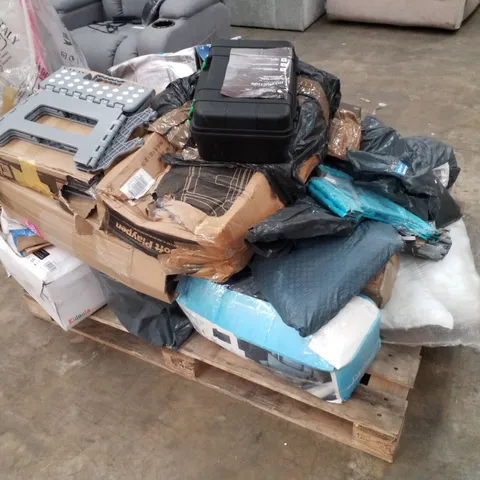 PALLET CONTAINING ASSORTED PRODUCTS INCLUDING DESK FAN, PET COOLING MAT & STEP STOOLS