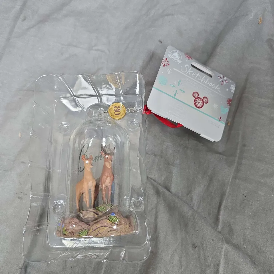 DISNEY SKETCHBOOK BIMBO FIGURINE – DECORATIVE HOLIDAY FIGURES. 80TH ANNIVERSARY