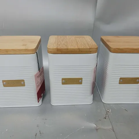 OTTO SQUARE TEA, COFFEE AND SUGAR STORAGE CANISTERS