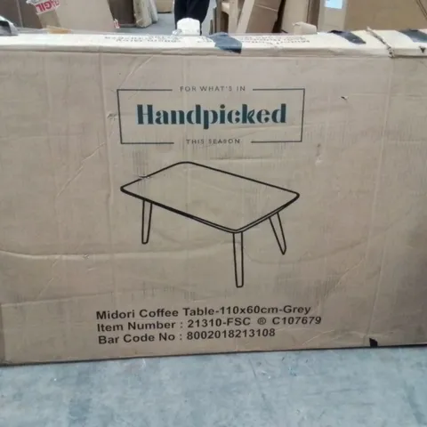 BOXED HANDPOCKED MIDORI COFFEE TABLE 110×60CM -GREY-