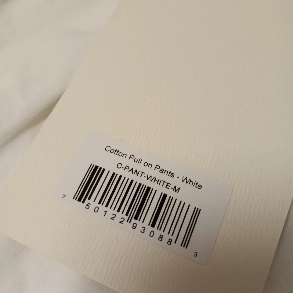ADANOLA COTTON PULL-ON PANTS – WHITE, UK M