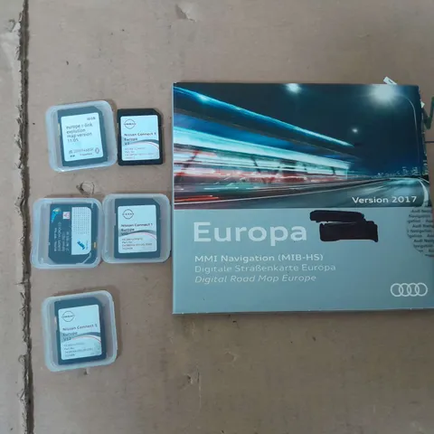 LOT OF 6 EURO SAT NAV MAPS FOR - NISSAN - AUDI / 