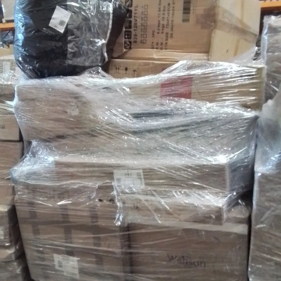 PALLET CONTAINING VARIOUS ASSORTED BOXED ITEMS TO INCLUDE. SIDE CHAIRS AND FURNITURE 
