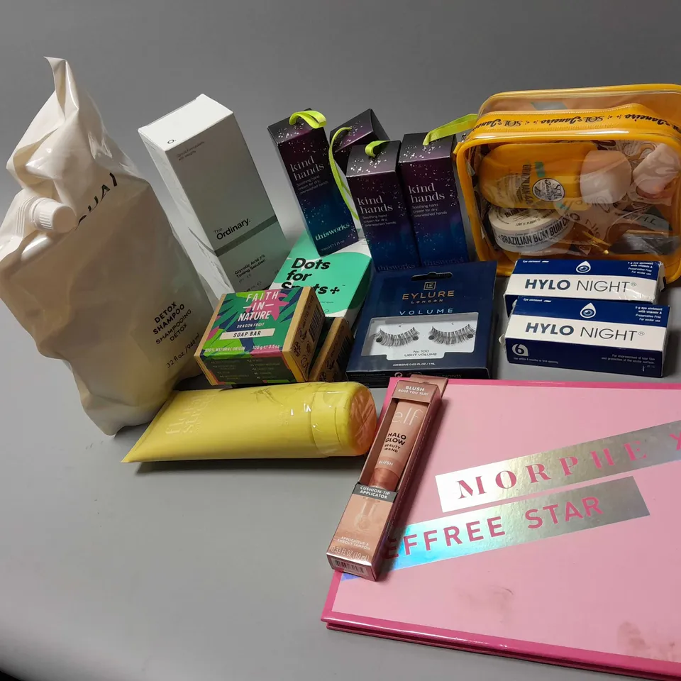 LOT OF BEAUTY ITEMS TO INCLUDE OUAI DETOX SHAMPOO, ETC