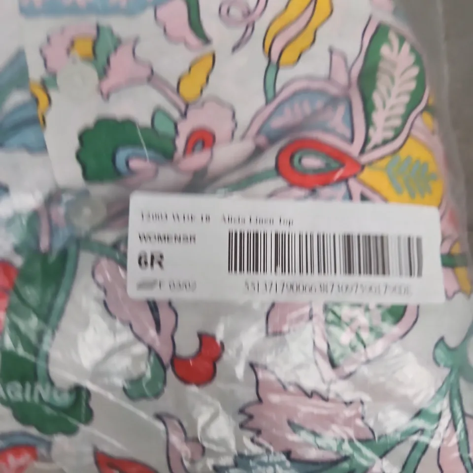 BAGGED BODEN ALICIA LINEN TOP - SIZE 6