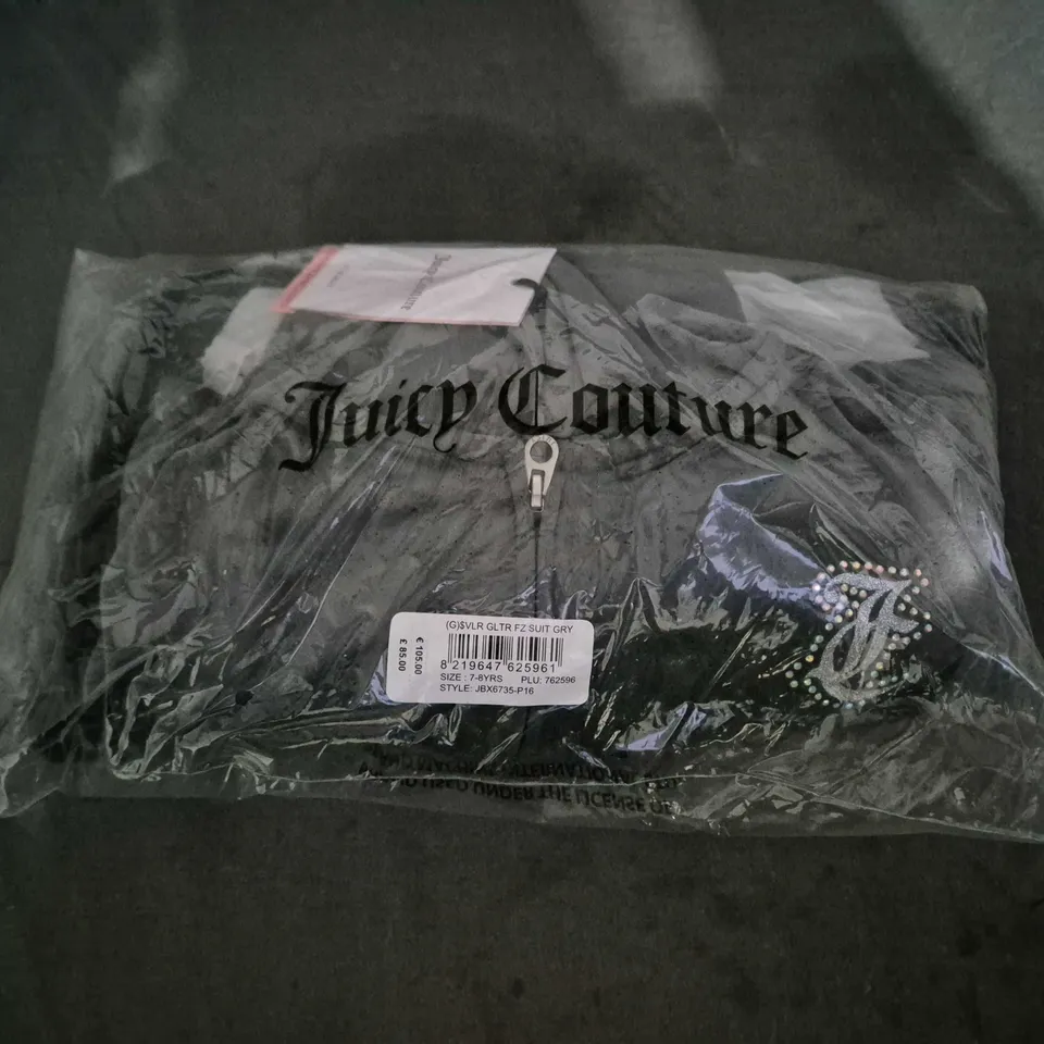 BAGGED JUICY COUTURE GLITTER SUIT IN GREY - 7-8 YRS