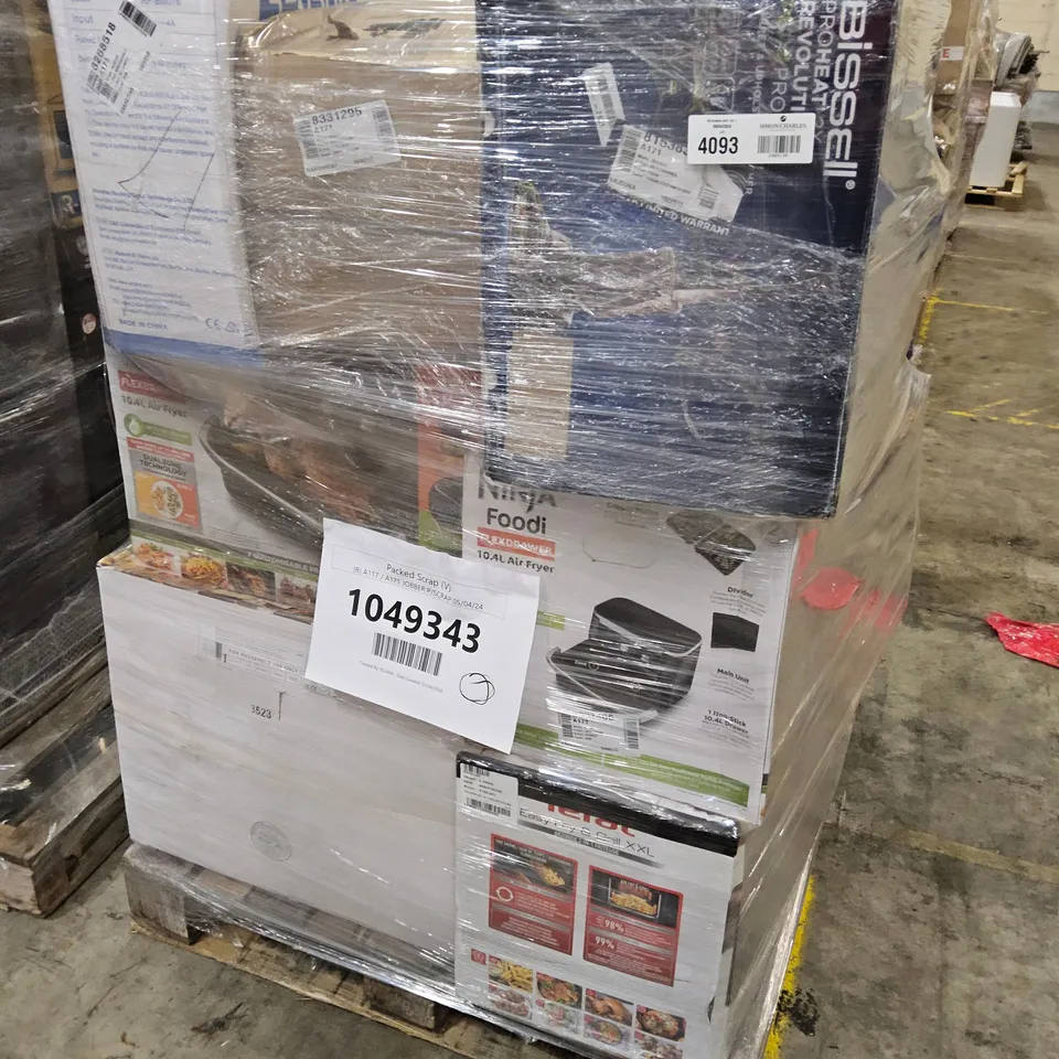 PALLET OF APPROXIMATELY 23 UNPROCESSED RAW RETURN HOUSEHOLD AND ELECTRICAL GOODS TO INCLUDE;