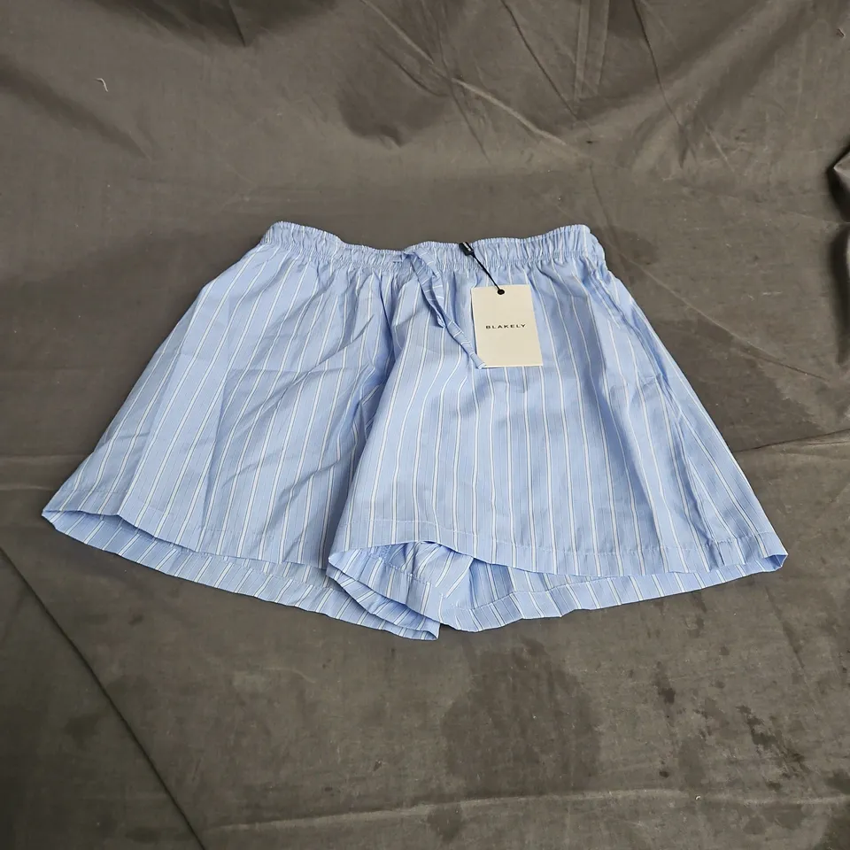 BLAKELY SHORTS IN BLUE STRIPE SIZE S