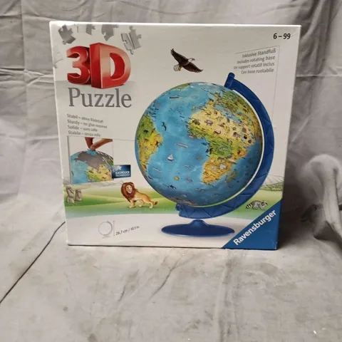 RAVENSBURGER 3D PUZZLE GLOBE WITH ROTATING STAND – 180-PIECE PUZZLE