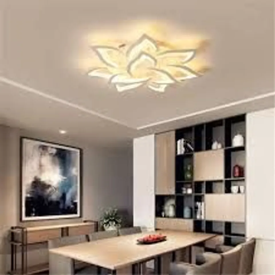 BOXED FLOWER SHAPE REMOTE CONTROL CEILING LAMP