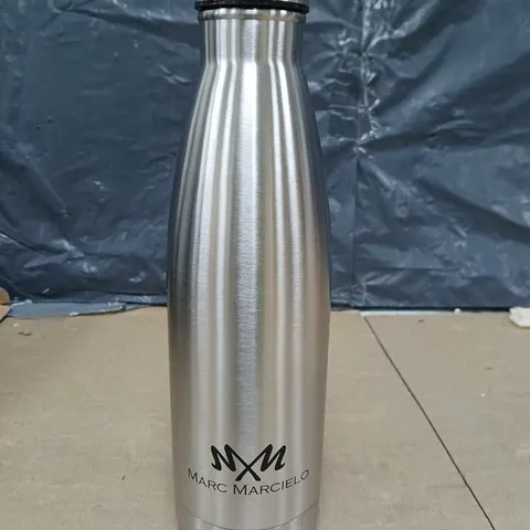 MARC MARCIELO STAINLESS STEEL WATER BOTTLE - HOT AND COLD - SILVER - 500ML