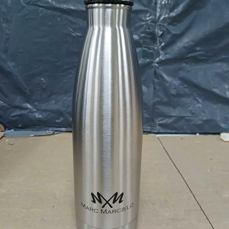MARC MARCIELO STAINLESS STEEL WATER BOTTLE - HOT AND COLD - SILVER - 500ML
