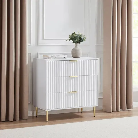 BOXED DUSK EVIE 6 DRAWER CHEST - WARM WHITE (1 BOX)