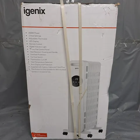 BOXED IGENIX 2KW DIGITAL OIL FILLED RADIATOR 