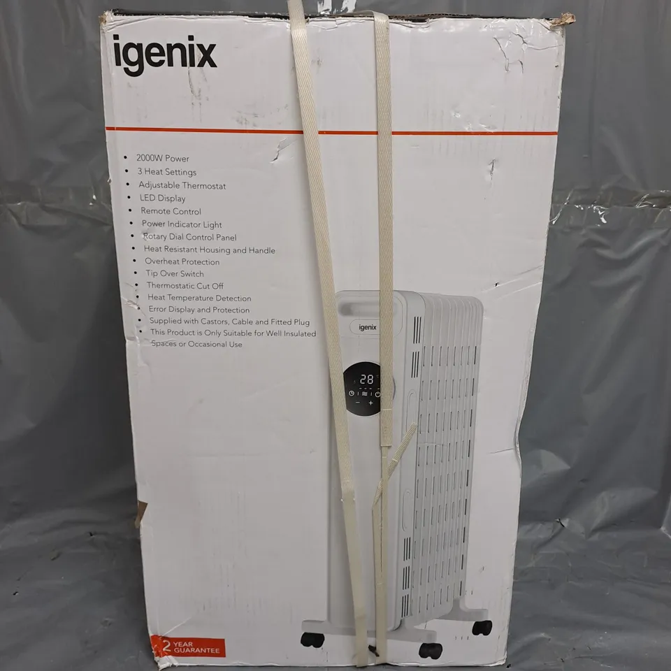 BOXED IGENIX 2KW DIGITAL OIL FILLED RADIATOR 