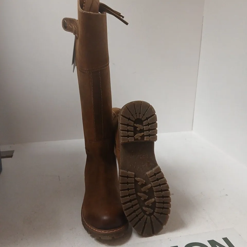 RYDALE BRAMHAM TALL LEATHER BOOTS – DARK TAN, UK 6