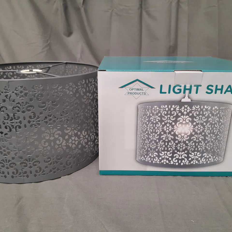 BOXED OPTIMAL PRODUCTS LIGHT SHADE IN GREY