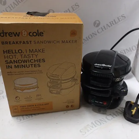 BOXED DREW & COLE BREAKFAST SANDWICH MAKER