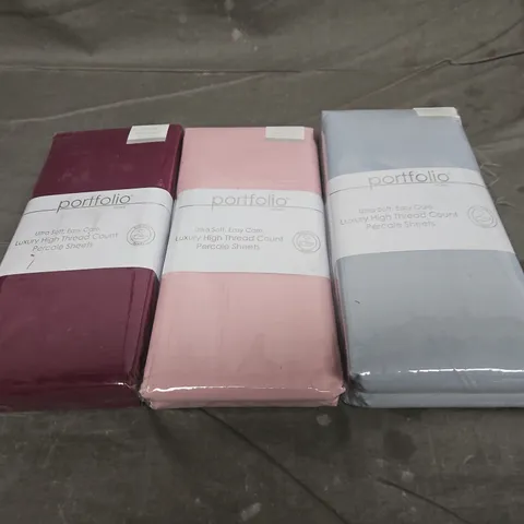 BOX OF APPROXIMATELY 15 ASSORTED PORTFOLIO SHEETS IN VARIOUS COLOURS