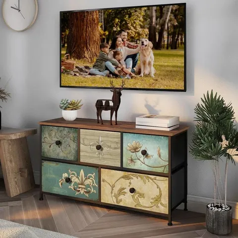 BOXED DENJU 5 DRAWER CHEST OF DRAWERS