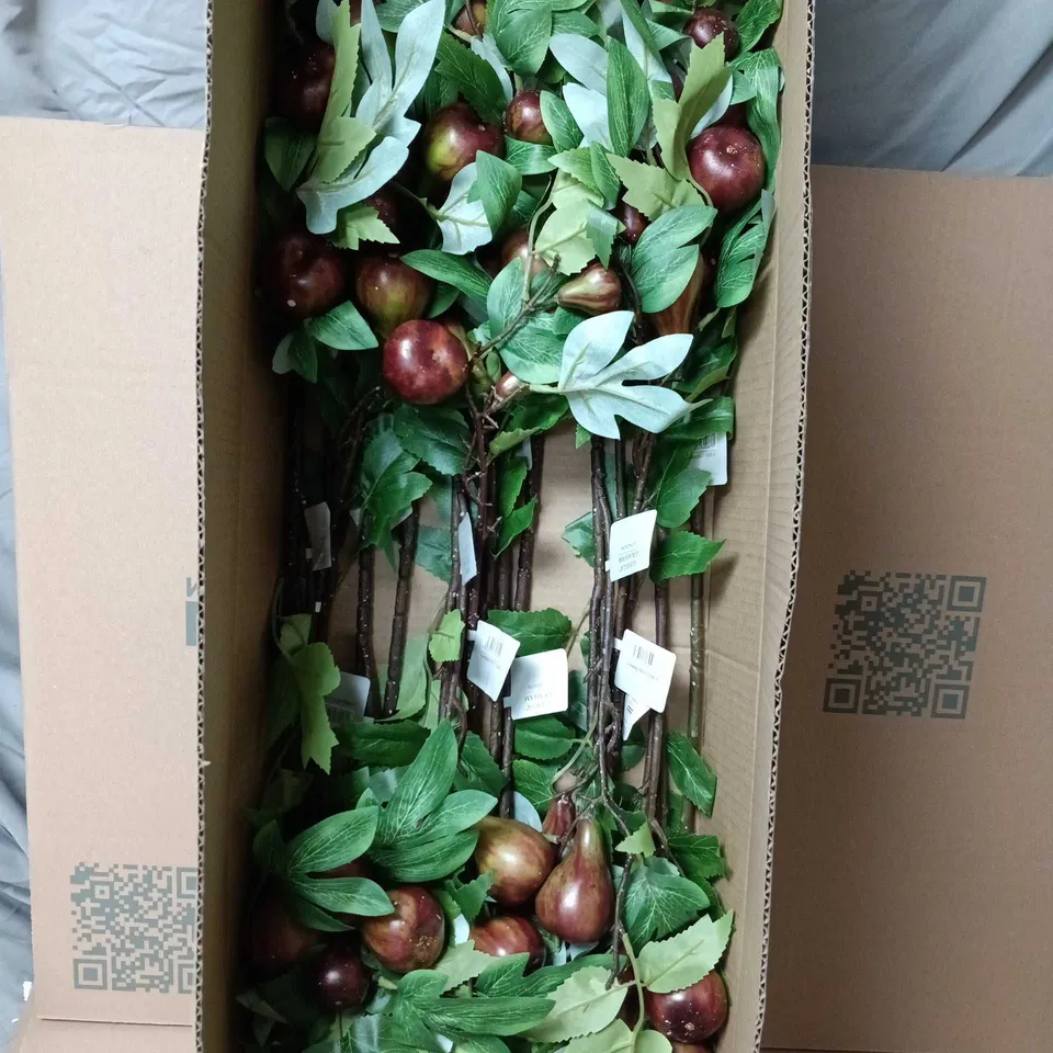 BOX OF APPROX 72 GISELA GRAHAM LONDON ARTIFICIAL PEAR PLANTS 