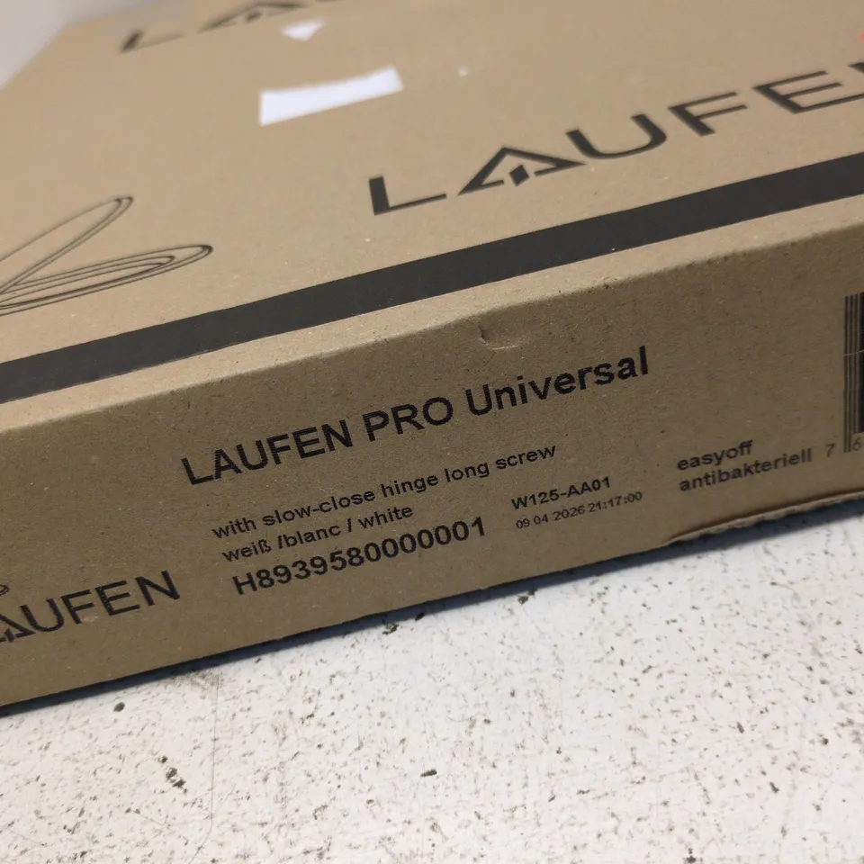 LAUFEN PRO UNIVERSAL TOILET SEAT HINGE KIT – WHITE, WITH SLOW-CLOSE HINGE LONG SCREW