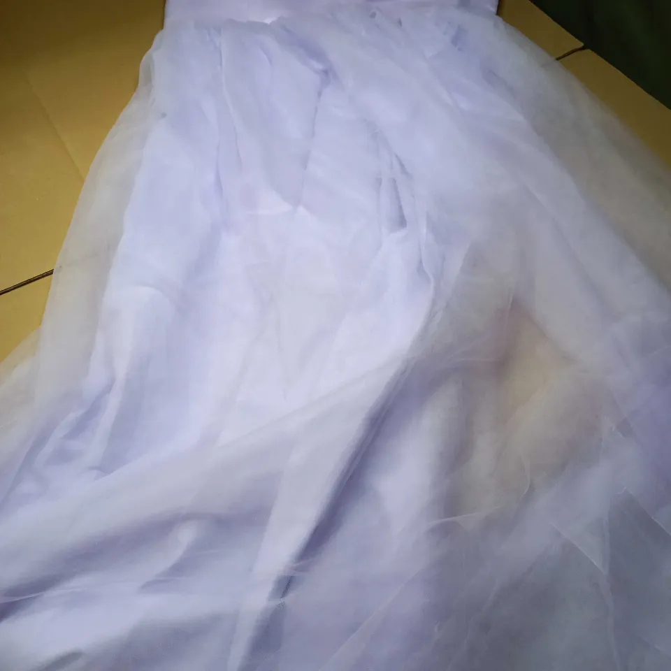 LILAC NET DETAILED OCCASION/BRIDESMAID DRESS