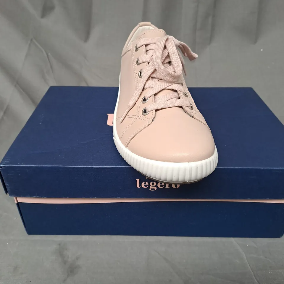 BOXED PAIR OF LEGERO SHOES IN BEIGE SIZE 5.5
