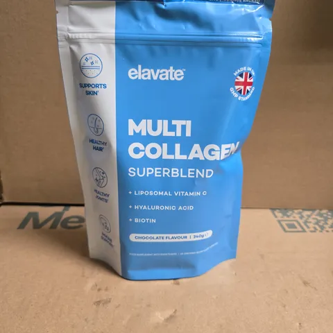 ELAVATE MULTI COLLAGEN SUPERBLEND – CHOCOLATE FLAVOUR, 240G (MADE IN UK, GMP STANDARD)