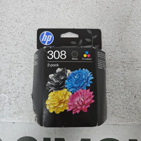 HP 308 INK CARTRIDGES – BLACK & TRI-COLOUR, 2-PACK