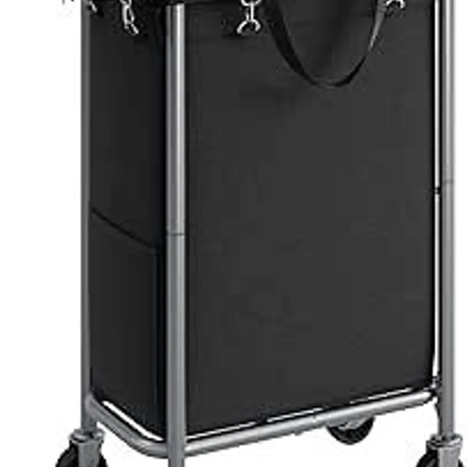 BOXED SONGMICS LARGE WASHING BASKET WITH WHEELS, 1-SECTION, 61×29×81 CM