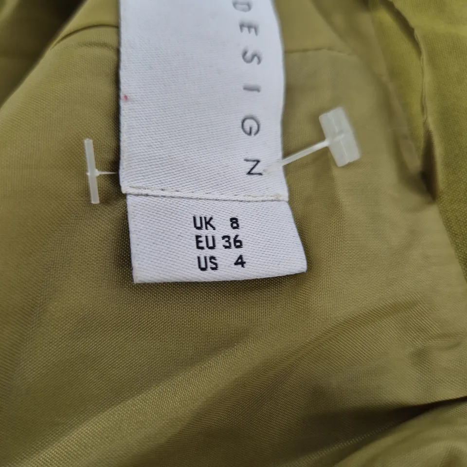 ASOS DESIGN BLAZER – MUSTARD, UK 8 (EU 36, US 4)