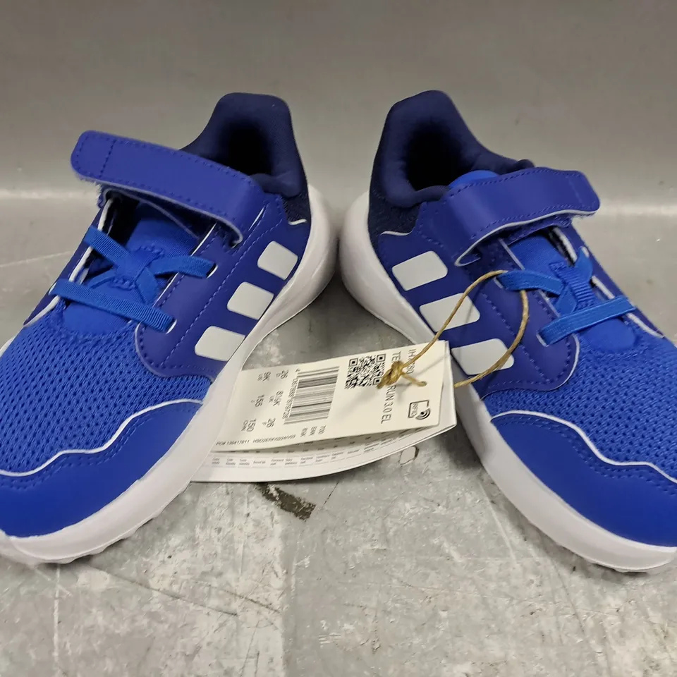 BOXED PAIR OF ADIDAS TENSAUR RUN 3.0 INFANT'S SHOES IN BLUE UK SIZE 8.5