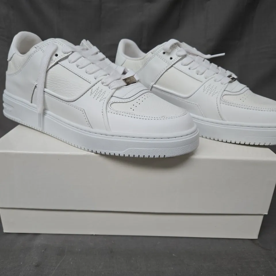 BOXED PAIR OF REPRESENT SHOES IN WHITE SIZE 11.5